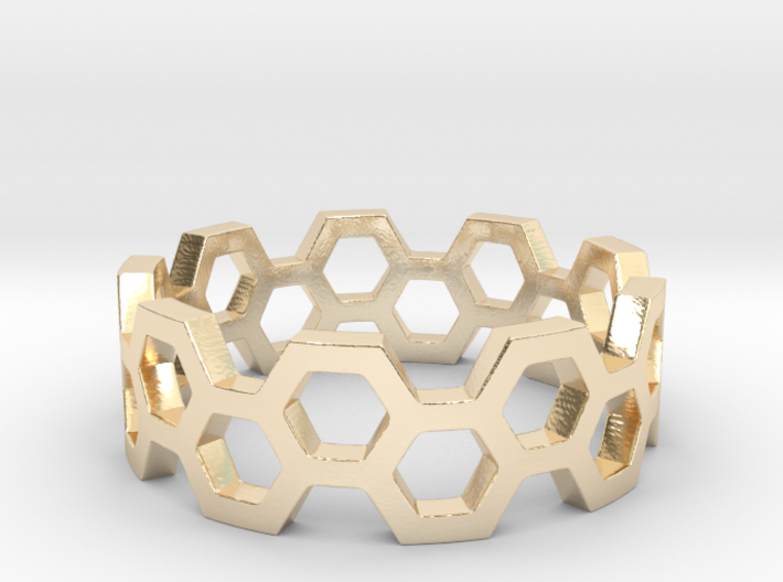 Honeycomb Ring_A 3d printed