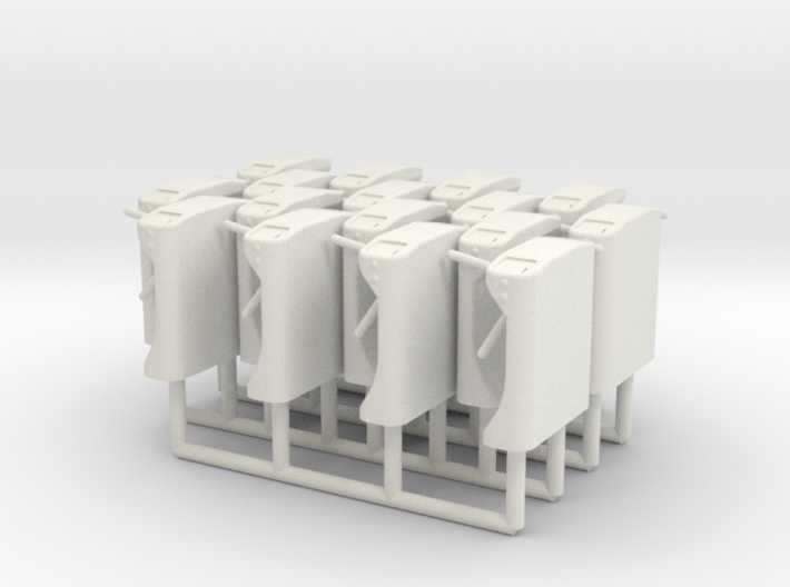 Ticket Turnstile 1-87 HO / 1:48 O Scale (x16) 3d printed