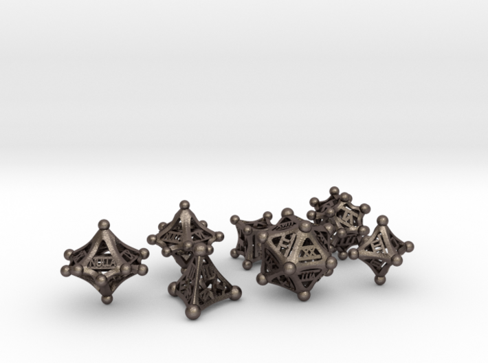 Roman polyhedral set with decader 3d printed