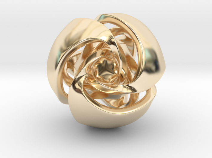 Twisted Geometric Pendant - Tetra-Sphere 3d printed