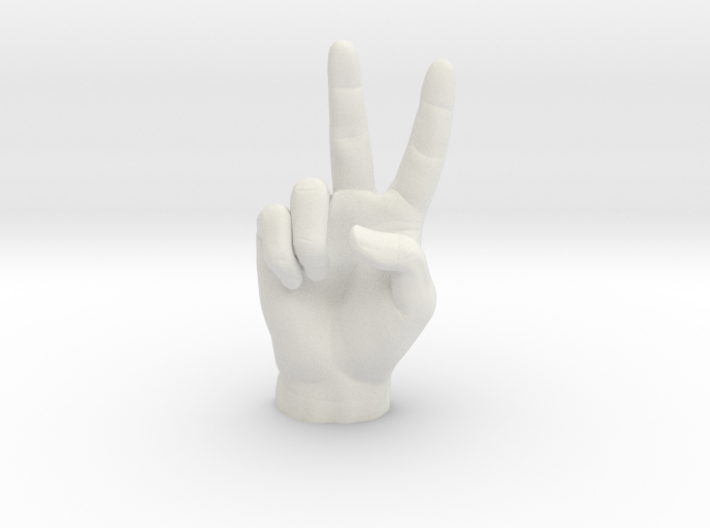 Victory sign l hand 3d printed