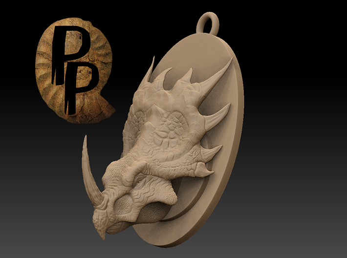 Styracosaurus head mount 3d printed 