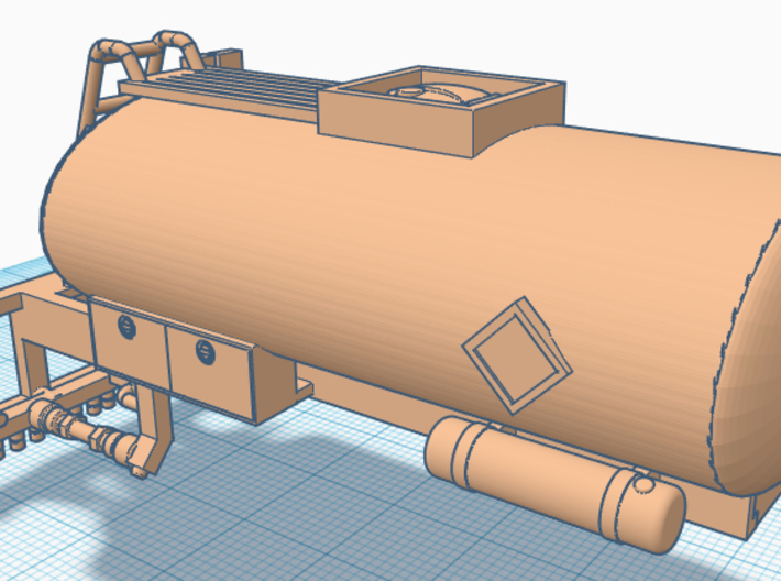 1/87th Asphalt Tank Sprayer body 2500 Gallon 3d printed 