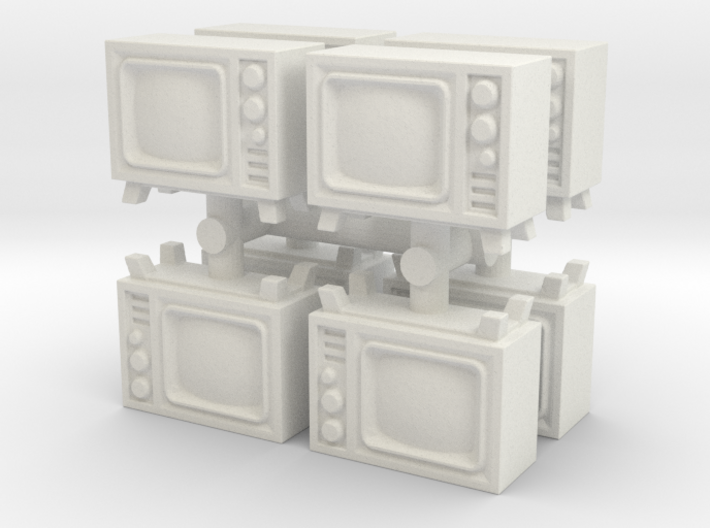 Old Television (x8) 1/144 3d printed