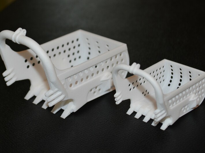 Dragline bucket 4cuyd, with holes - scale 1/50 3d printed 