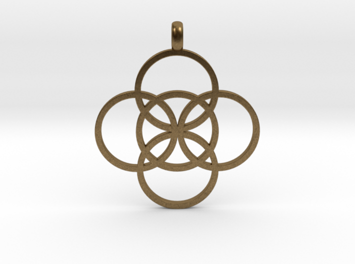 FIVE FOLD Symbol Jewelry Pendant 3d printed