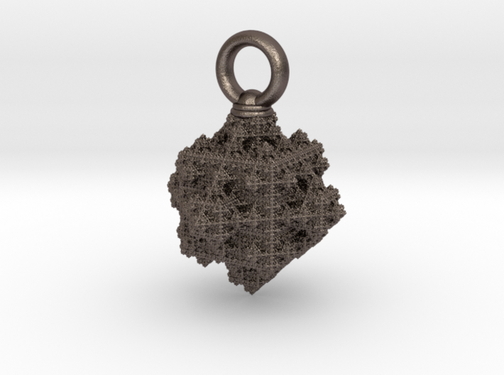 cuboiiid fractal pendant (large hoop) 3d printed