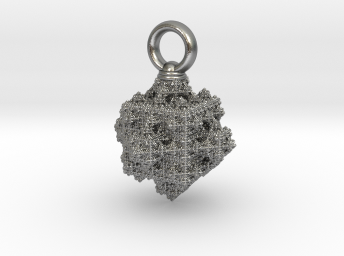 cuboiiid fractal pendant (large hoop) 3d printed
