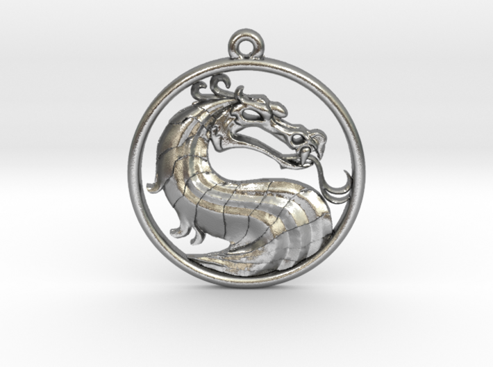 Dragon Medallion Necklace Symbol Jewelry 3d printed