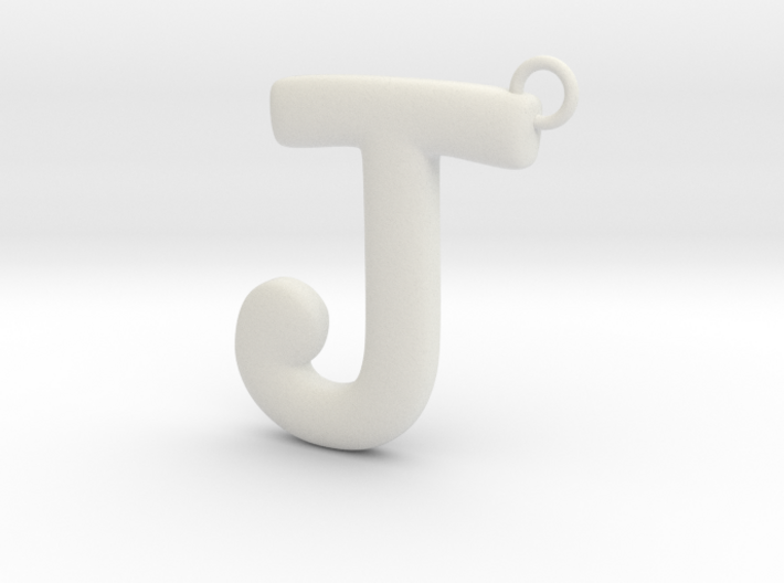 Cosplay Charm - Letter J Necklace Charm with loop 3d printed