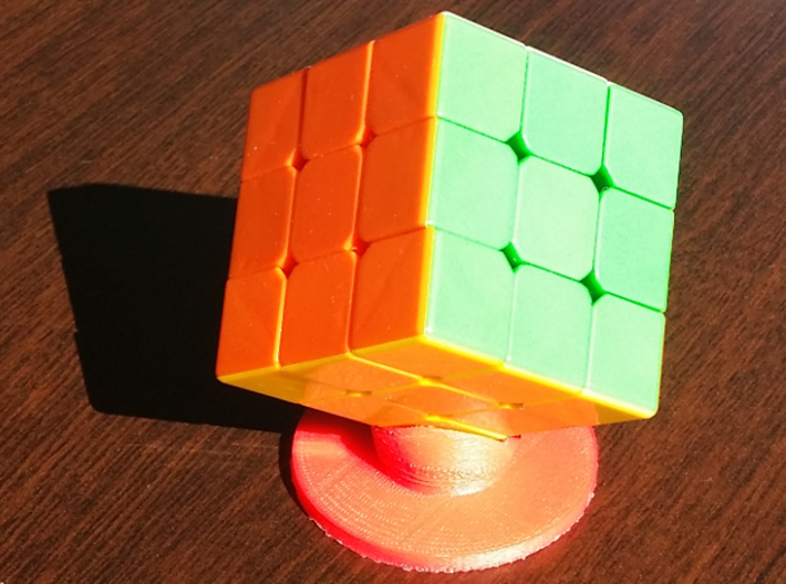 Rubick's cube support 3d printed Red HIPS