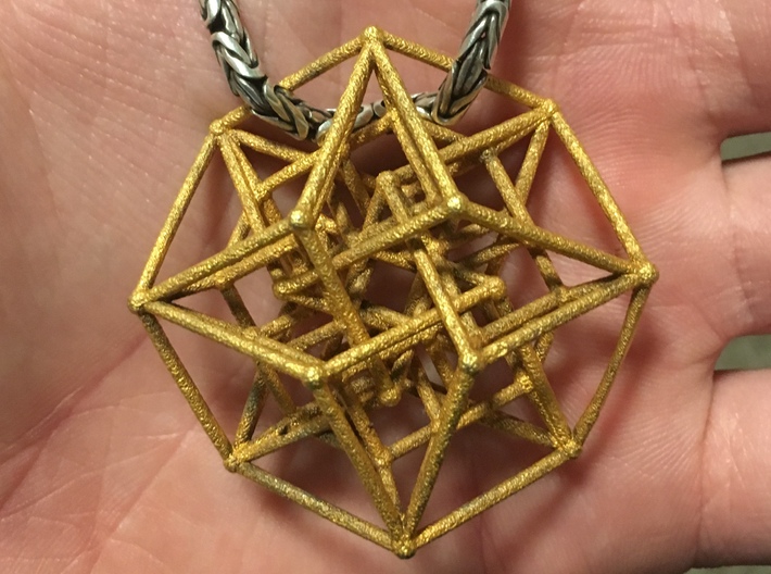 4d nested hypercube 3d printed 