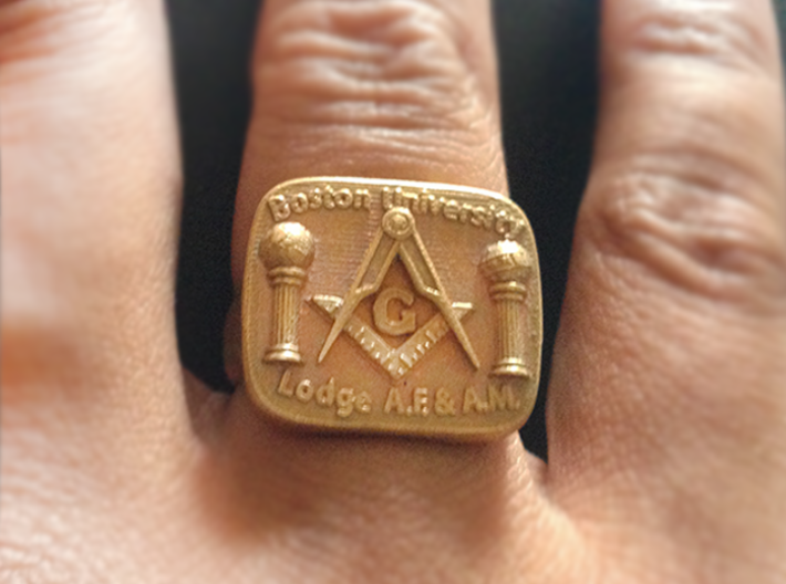 Size 9.5 Mason Ring 3d printed 