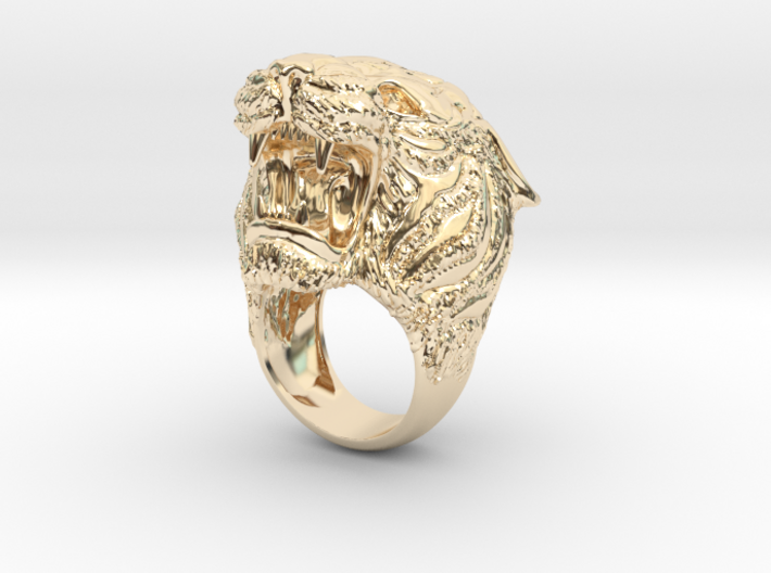 Tiger ring size 11 3d printed