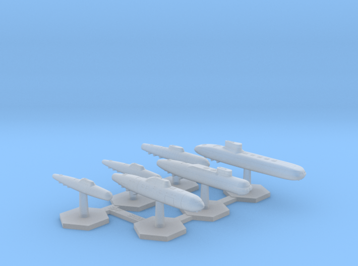 7000 Scale Frax Fleet Submarine Collection MGL 3d printed