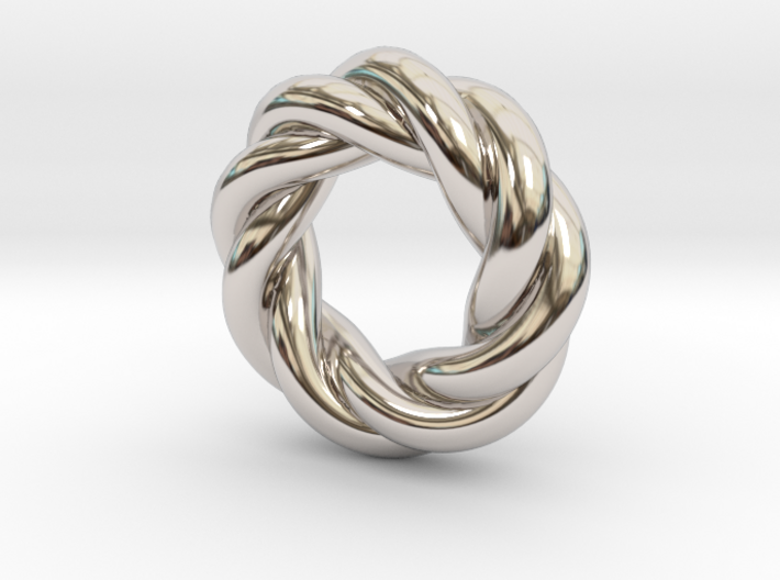 Twisted Octagram Ring RH 3d printed
