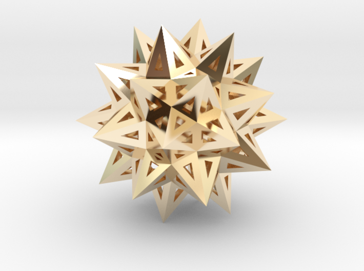 Stellated Truncated Icosahedron (steel) 3d printed