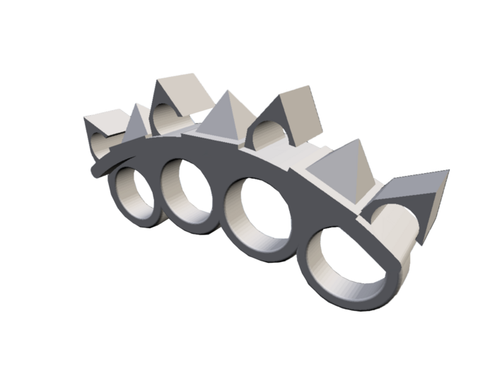 "Hold Your Own" Brass Knuckles 3d printed 