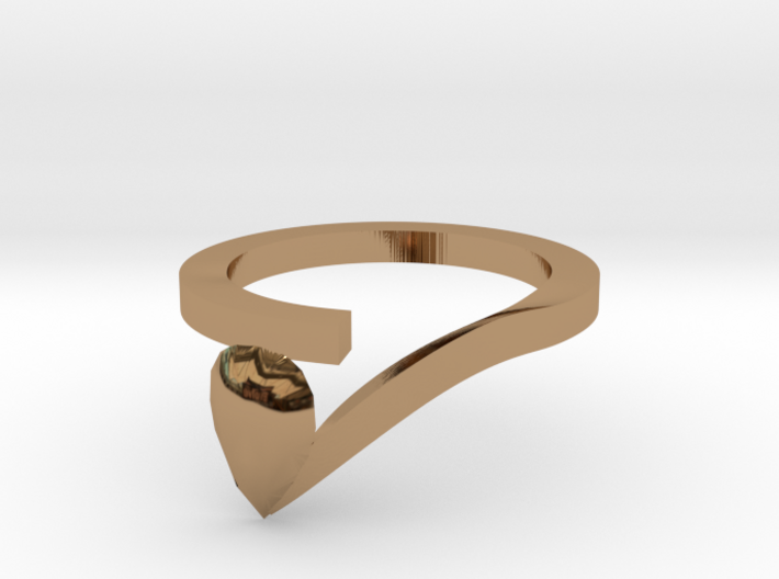 Pear Shaped Diamond Ring 3d printed