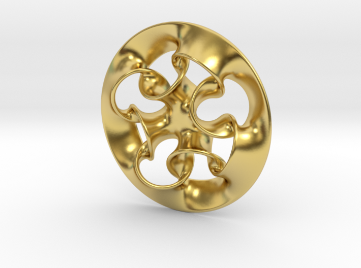 "Nine rings" pendant 3d printed 