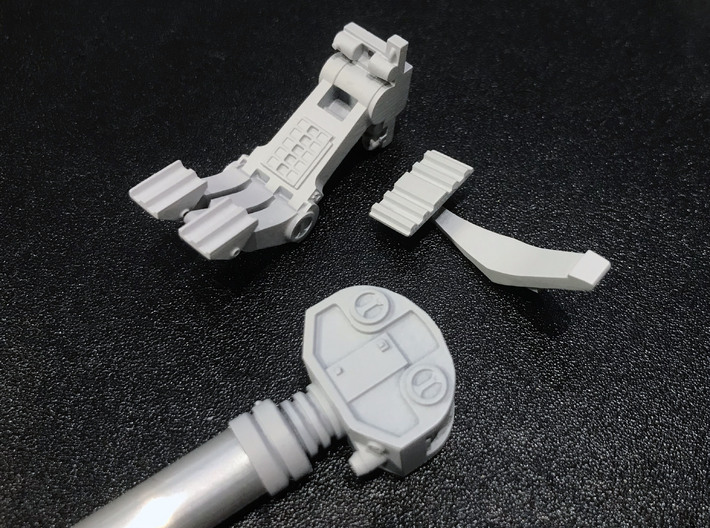 Moebius EVA Pod Arms, Version 2E 3d printed Test print (not Shapeways; minor detail differs from final)  Metal tube not included