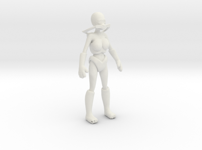 Woman in futuristic space suit 3d printed