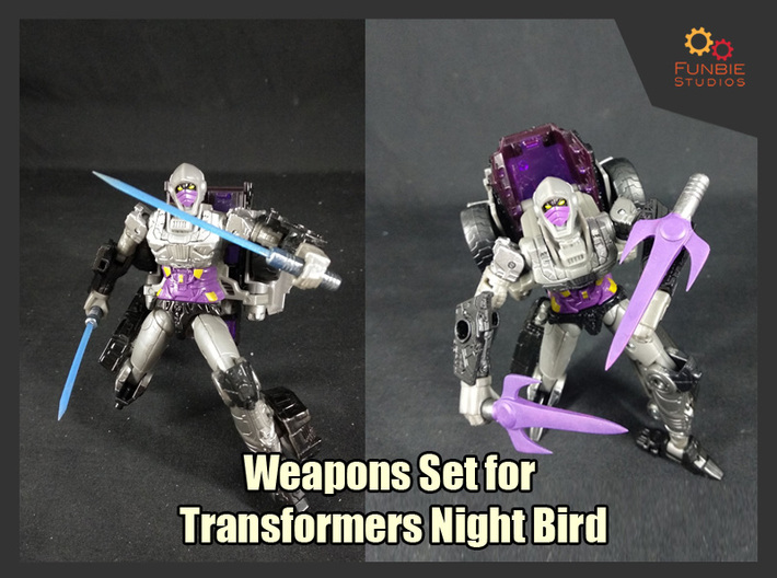Weapons Set for Transformers Night Bird 3d printed