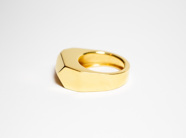 Gold Ring: 14k gold – statement, abstract 3d printed