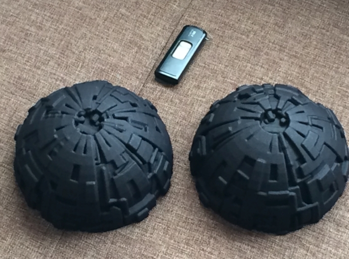 Borg Sphere 1/4800 3d printed Black Natural Versatile Plastic. Picture by mcaleenanthomas517 