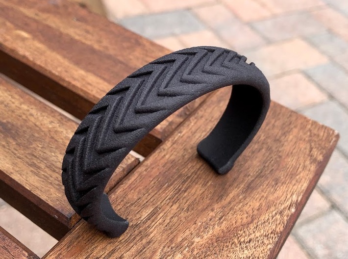 Diamond stitch cuff narrow medium 3d printed 