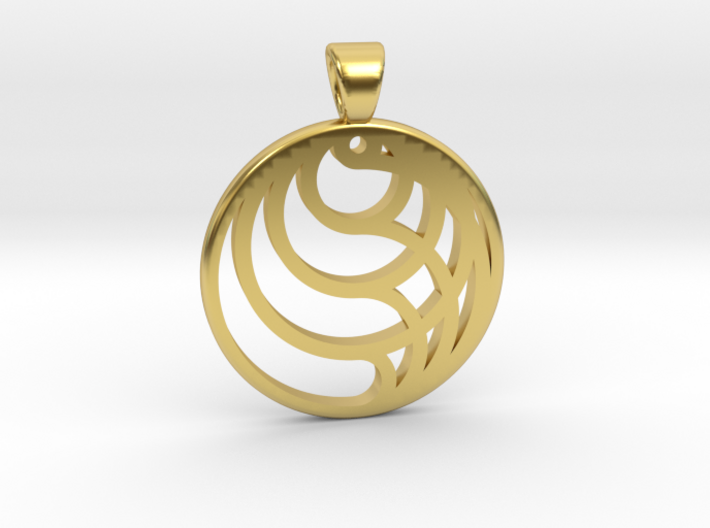 Circles [pendant] 3d printed
