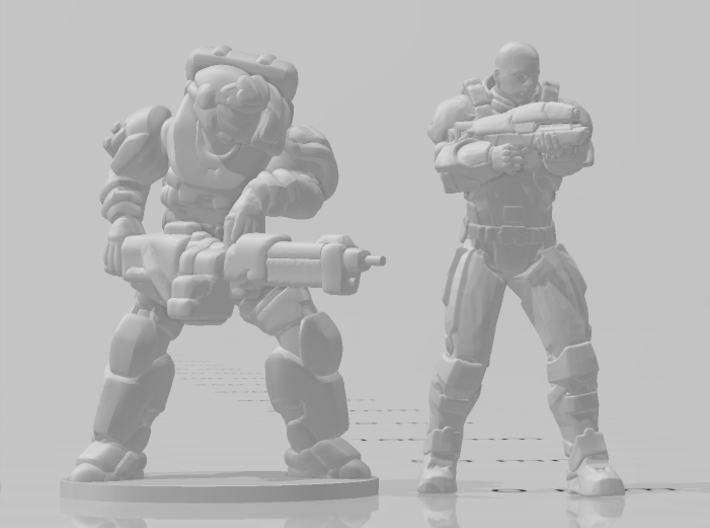 Halo Reach Spartan Heavy miniature games and rpg 3d printed 