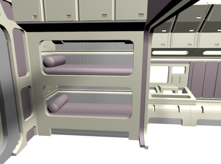 1/72 DS9 Runabout Rear Lounge Interior 3d printed 