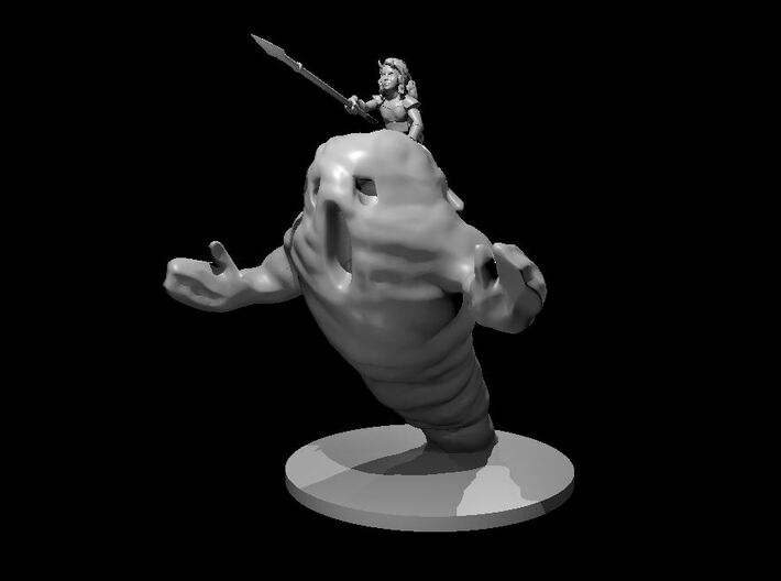 Fiendblood Halfling Female Wizard & Air Elemental 3d printed 