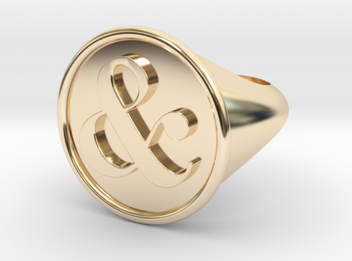 &amp; Signet Ring - Size 6.5 3d printed