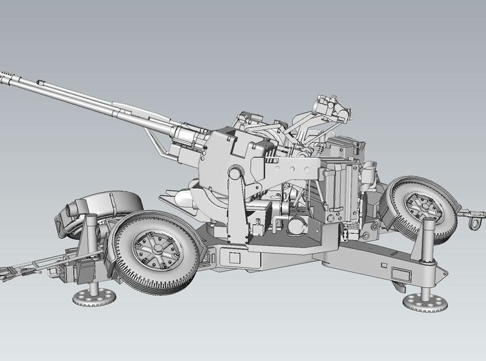 Oerlikon Twin Gun 35mm Modul 2 Bottom Gun Carriage 3d printed 