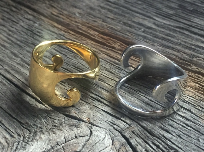 Wave Ring - Water (purchase with Wave Ring - Air) 3d printed 