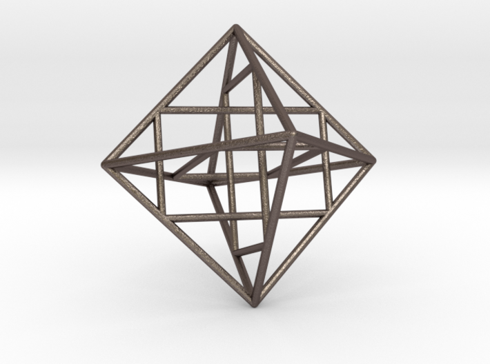 Octahedron with three Golden Rectangles 3d printed