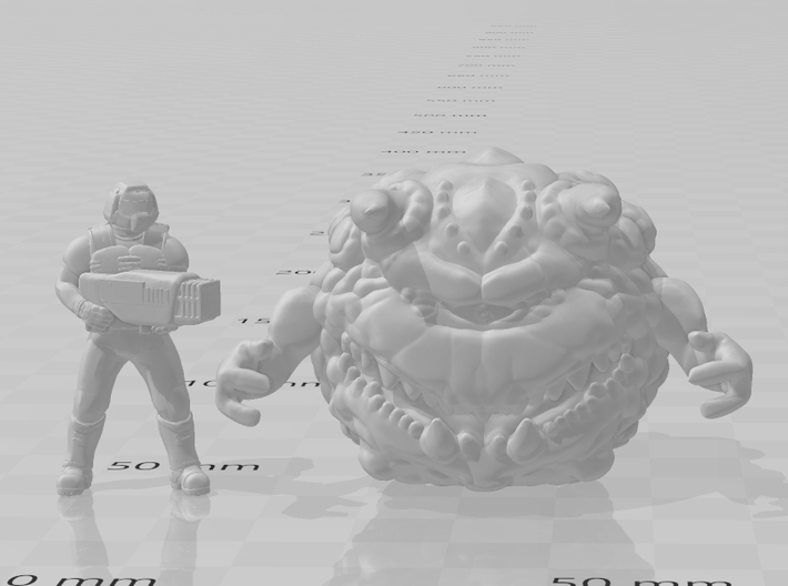 Doomguy Doom Slayer Classic BFG miniature games  3d printed 