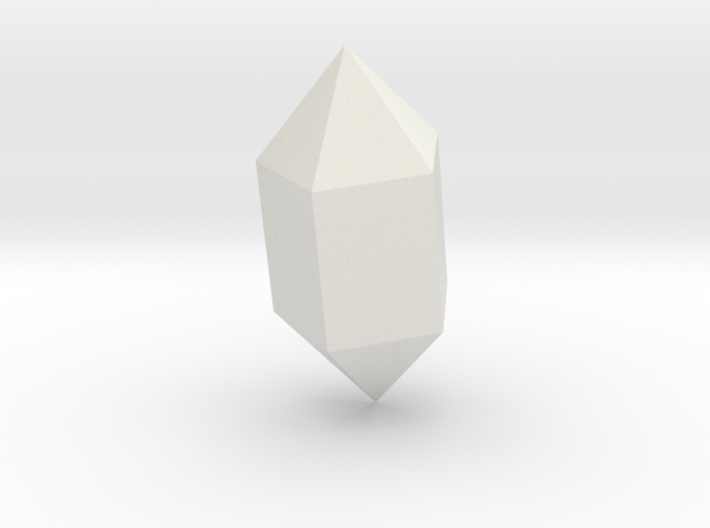 Pentagonal prism and bipyramid 3d printed
