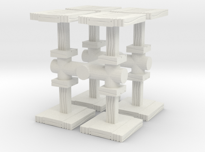 Wooden Coffee Table (x8) 1/87 3d printed