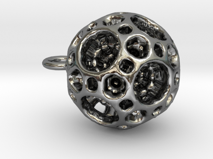 Mini geometric sphere pendant 3d printed