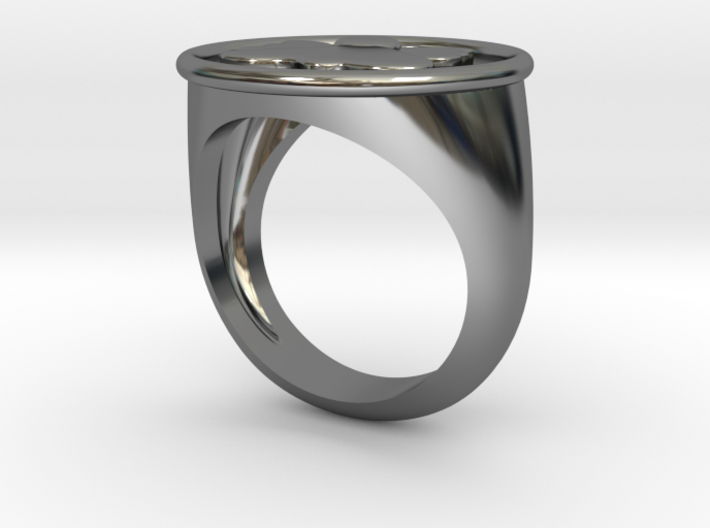 Dainty Angel Signet Ring Size 7.5 3d printed