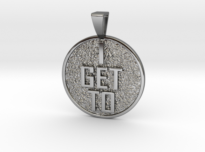 I GET TO Coin Pendant 3d printed