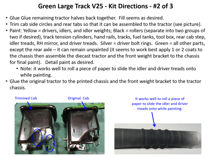 V25-GREEN 2012-14 LARGE TRACKED, SWINGING DRAWBAR 3d printed 