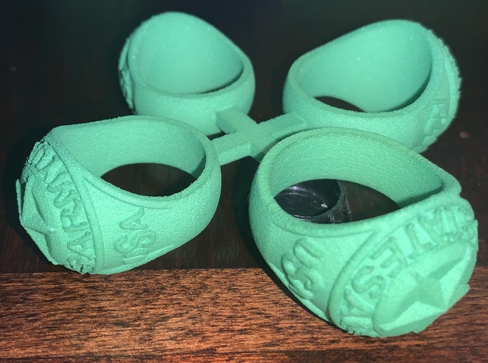 ARMY Ring Size 8.5, 10.5, 12 & 13 3d printed 4 way rings
