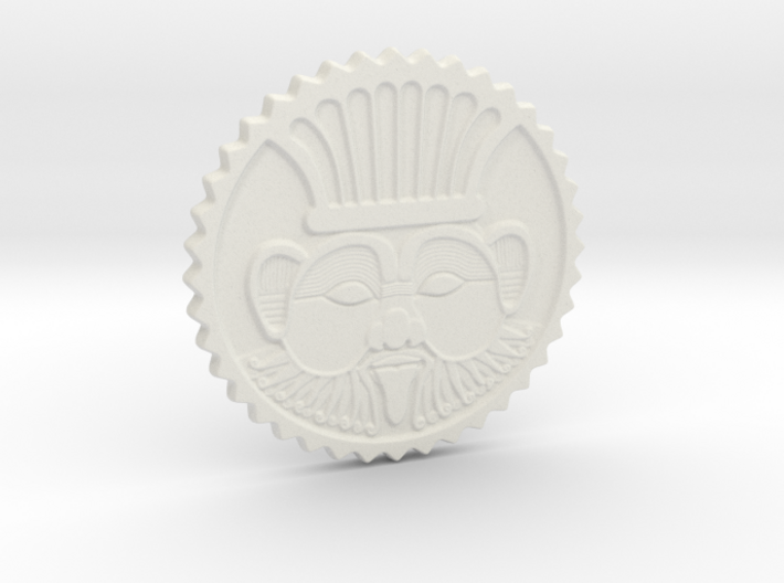 Bes coin amulet 3d printed