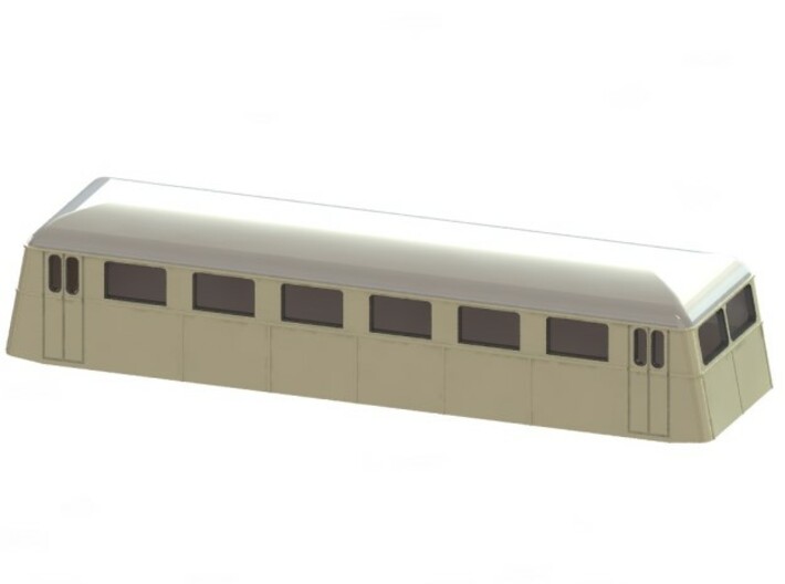Swedish wagon for railcar UCo1s H0-scale 3d printed CAD-model