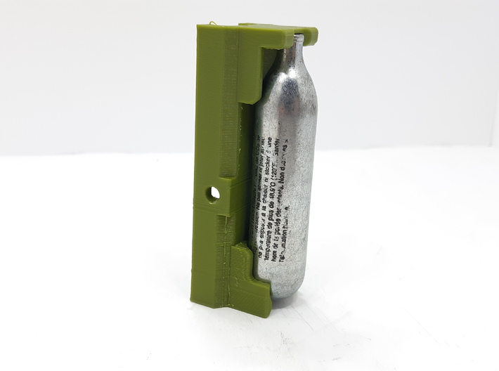 Picatinny 12g CO2 Gas Canister/Cartridge Holder Fo 3d printed 