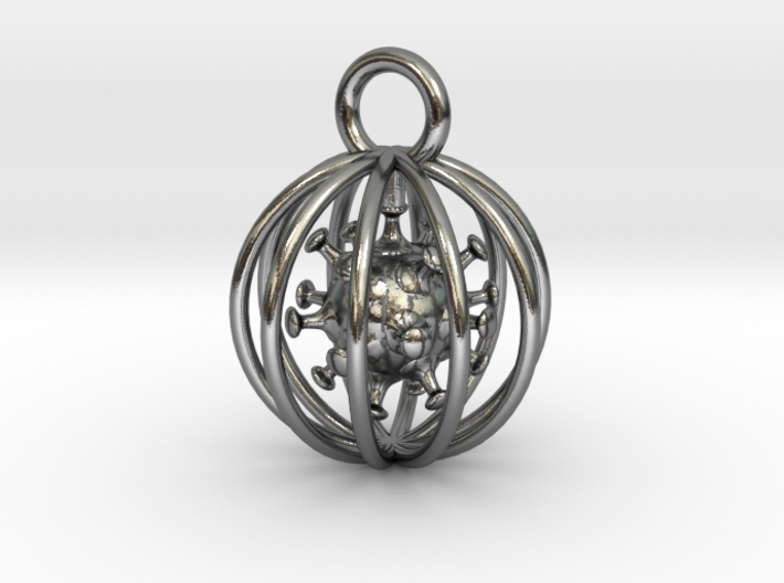 COVID Pendant Sphere 3d printed cov19 pendant